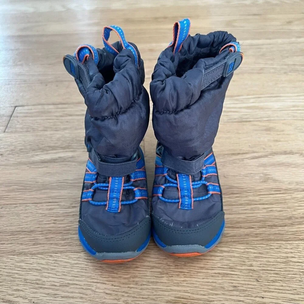 Stride Rite Made 2 Play Sneaker Boots Gray Blue Infant Toddler Size 5 Wide